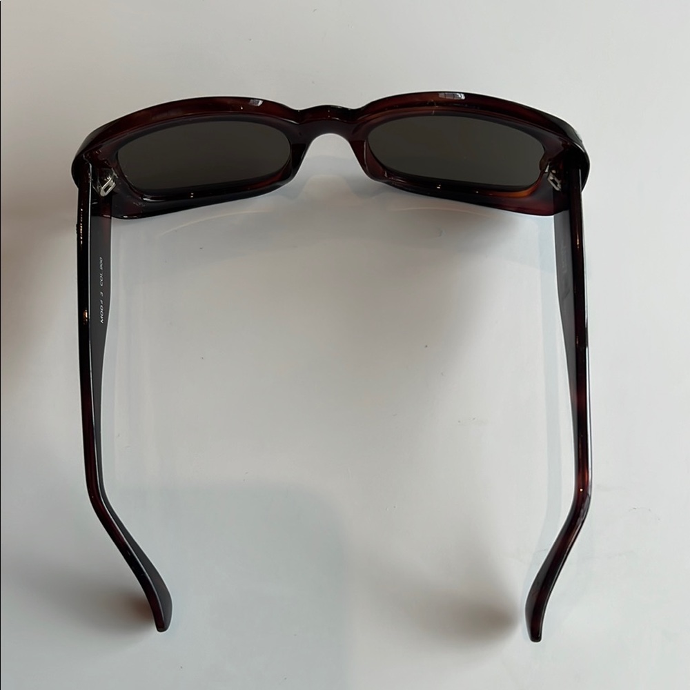 Versace Brown Rectangular Sunglasses With Glossy … - image 3